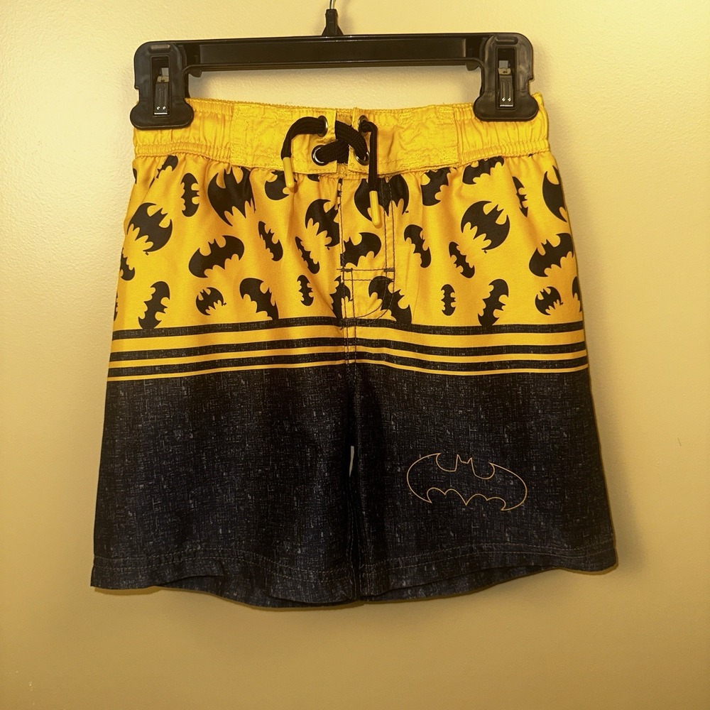 Batman boys swim suit trunks sz S (4-5) DC‎ Comics Excellent Condition!!